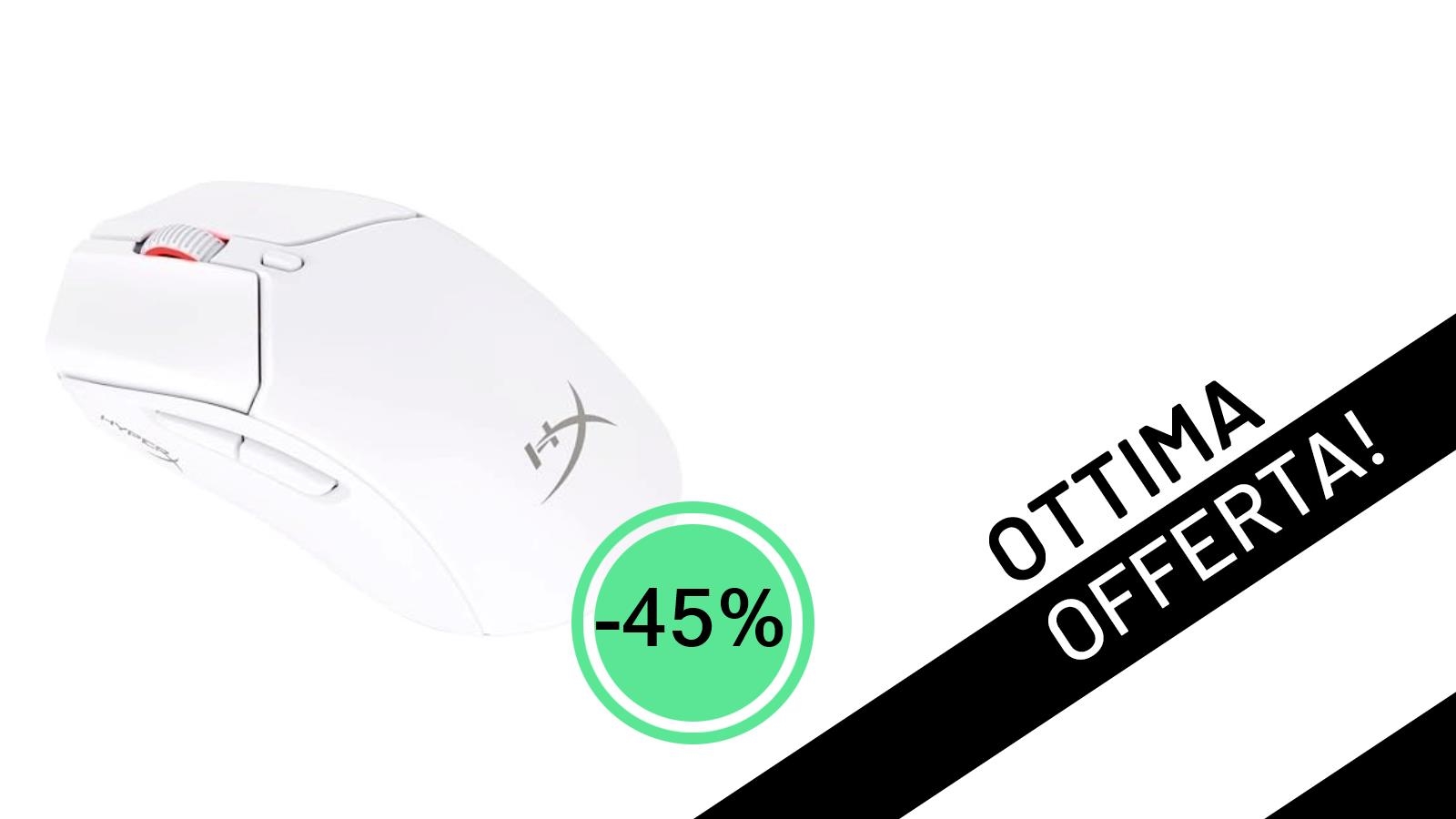 HyperX Pulsefire Haste: Il Mouse Gaming Wireless a Meno di 60€ con Sconto del 45%!