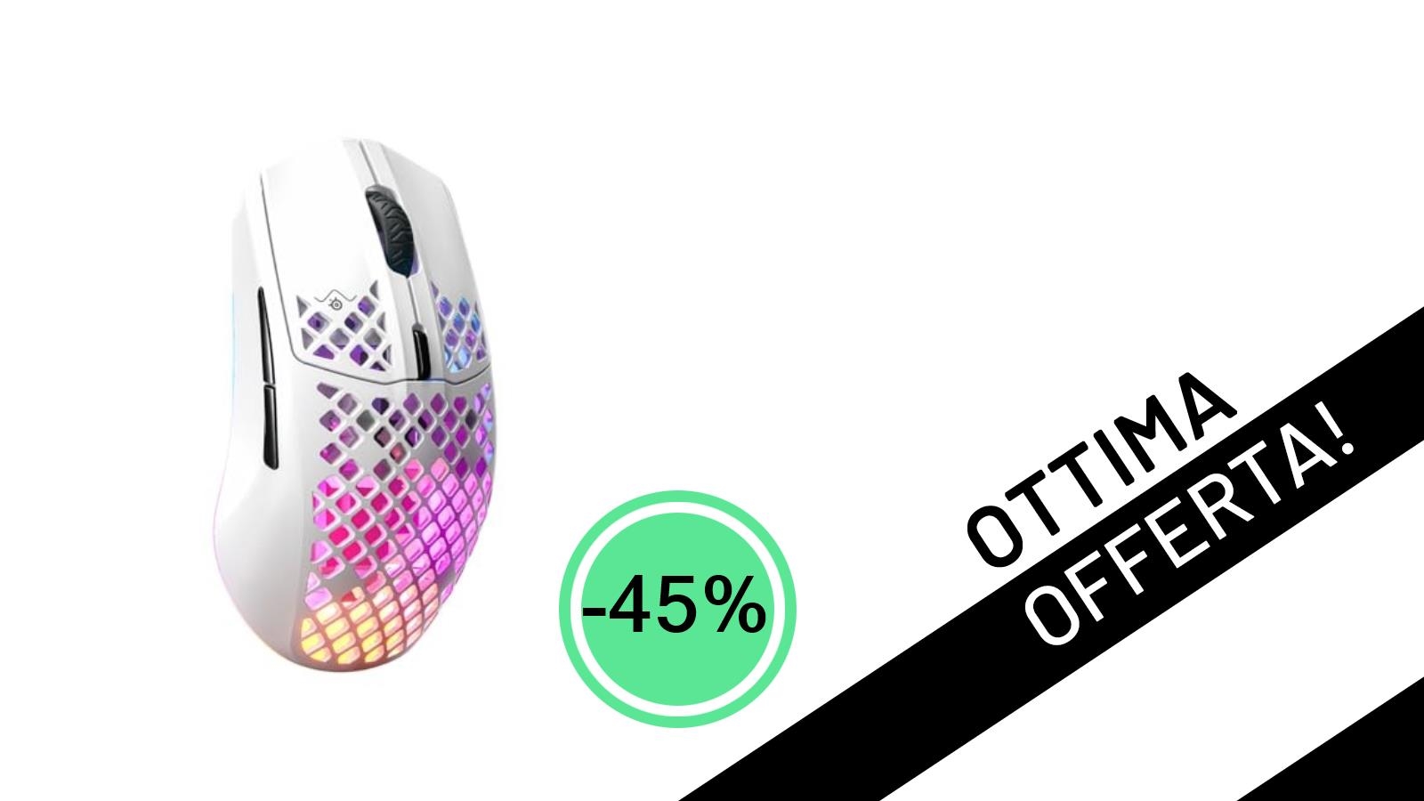 Affare Imperdibile! SteelSeries Aerox 3 Wireless a soli 59,99€ con il -45% di sconto!