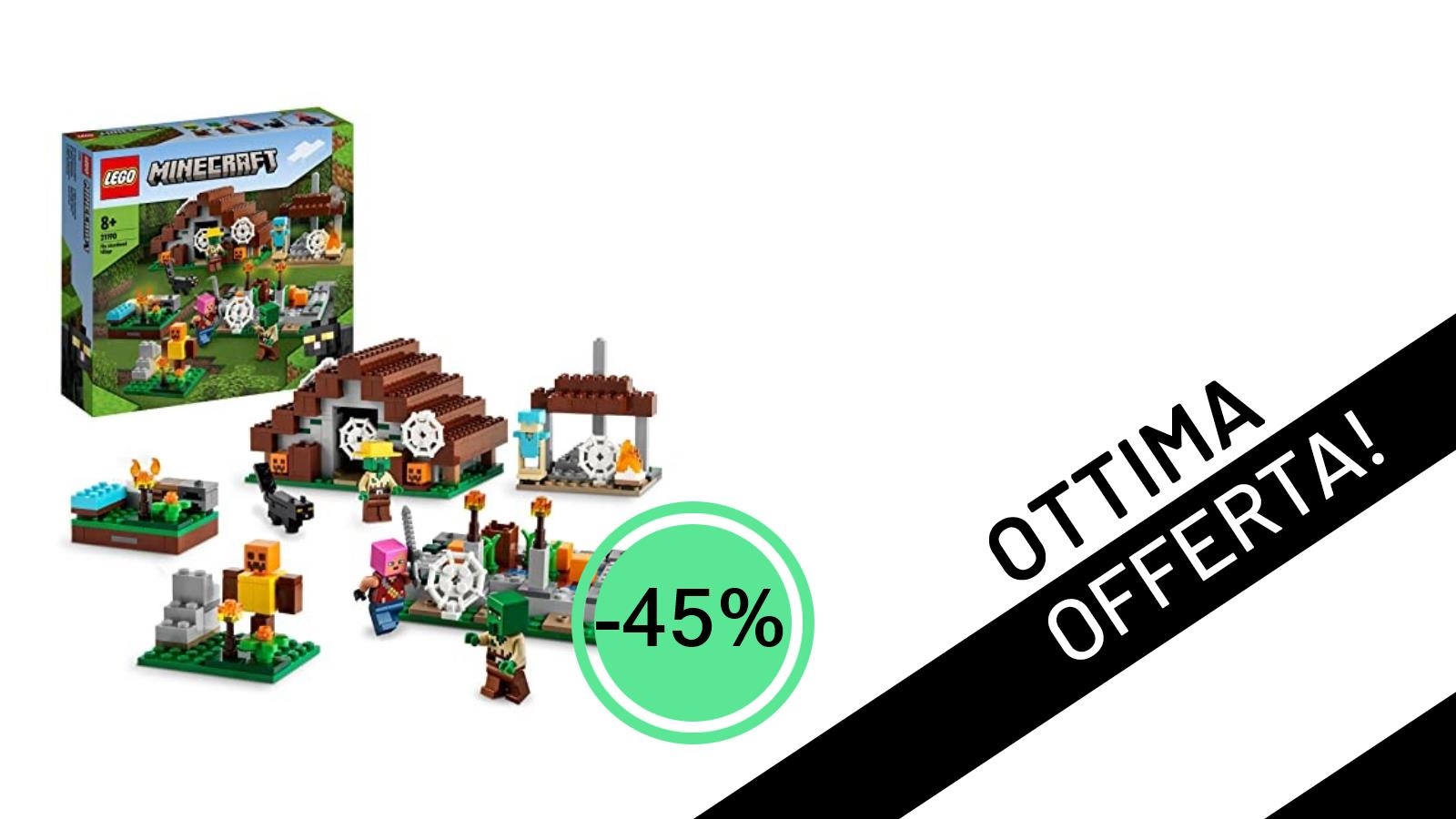 LEGO Minecraft Il Villaggio Abbandonato: Sconto Incredibile del -45% a Soli 60,69€!