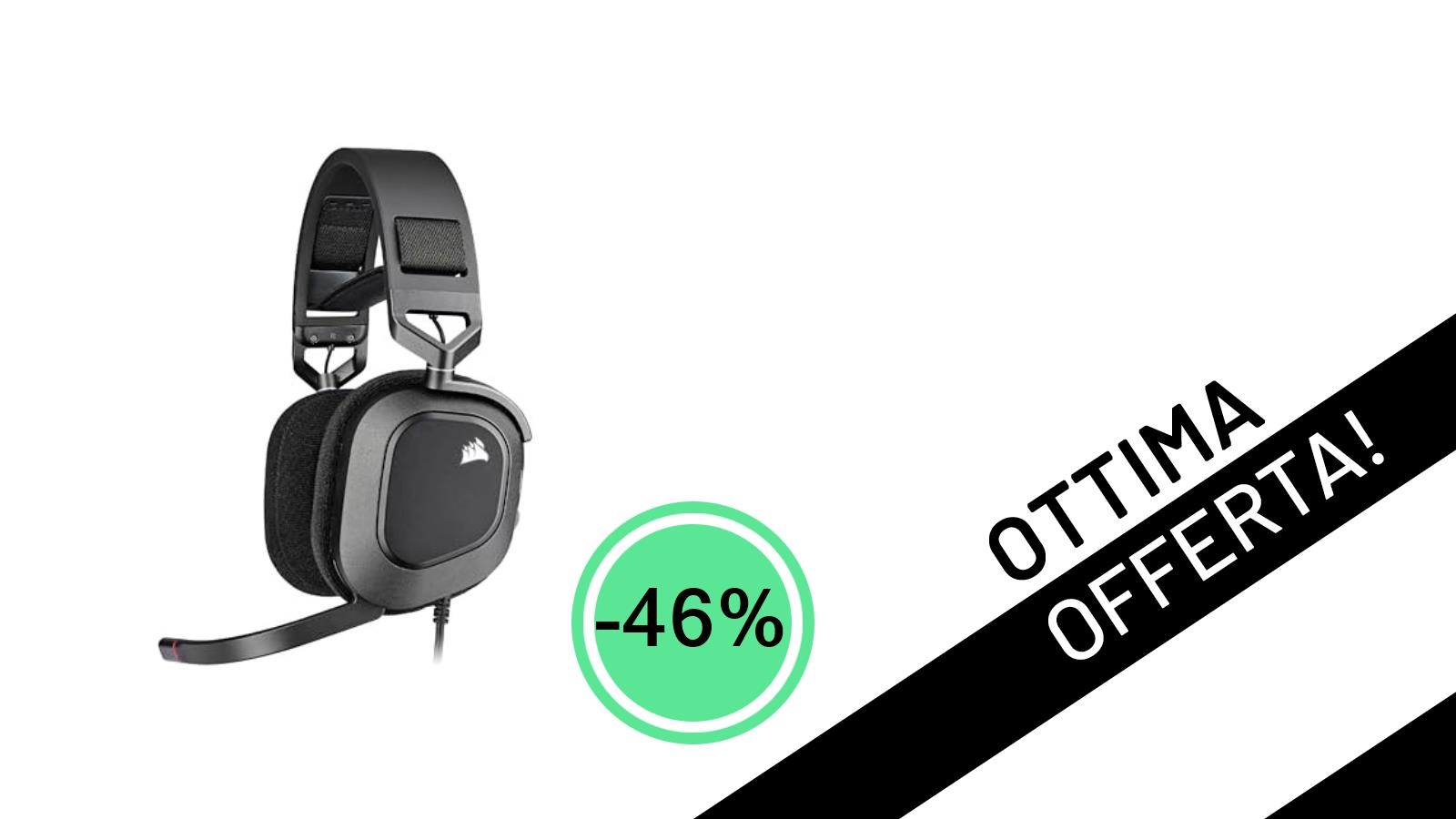 Le Cuffie Gaming Corsair HS80 RGB USB cadono a un prezzo incredibile su Amazon con uno sconto del 46%!