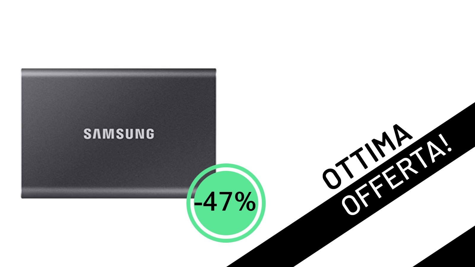 Affare TOP: Samsung T7 SSD Esterno 1TB, Sconto del 47% a soli 159,99€!