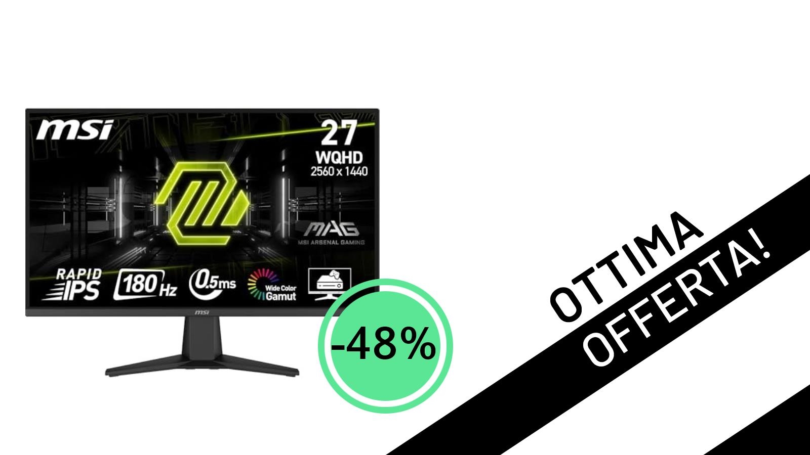 Affare imperdibile: il Monitor Gaming MSI MAG 275QF WQHD a soli 149€ con uno sconto del 48%!