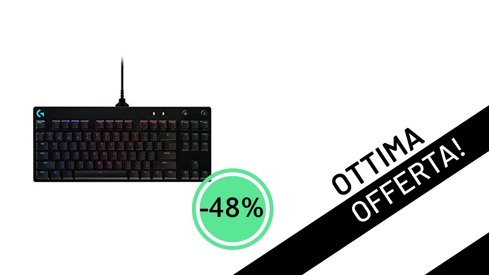 Logitech G PRO TKL: L'occasione imperdibile per la tastiera eSport a soli 75,79€ (-48%)