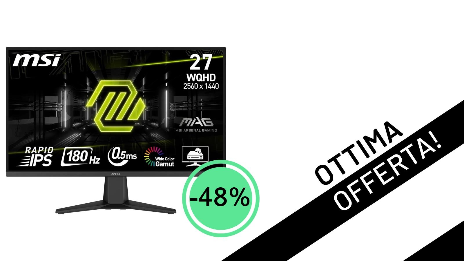 Affare imperdibile: il Monitor Gaming MSI MAG 275QF WQHD a soli 149€ con uno sconto del 48%!