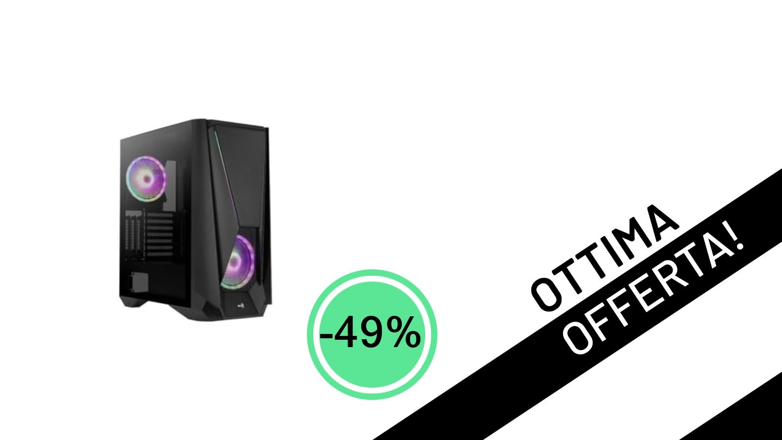 Offerta Shock: Il Case PC AEROCOOL Visor al -49%! Prezzo Finale: Solo 65,49€!