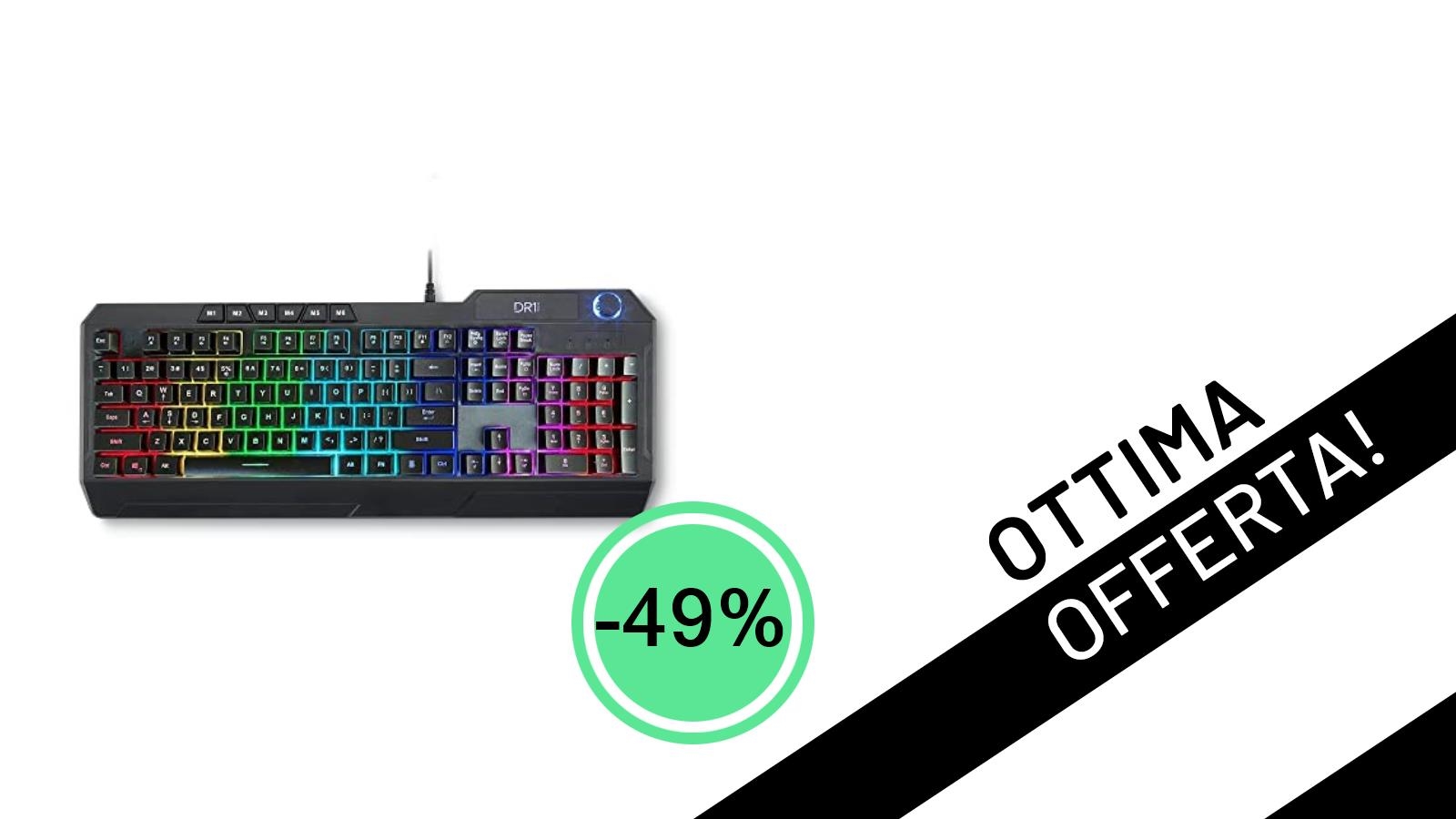 La tastiera gaming DR1TECH Wasp [Amazon Exclusive] è tua a un prezzo ridicolo su Amazon!