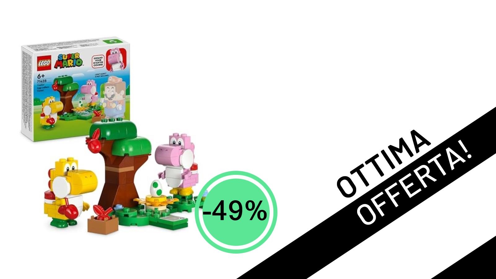 Imbattibile Offerta LEGO Super Mario: Yoshi nella Foresta Fuovolosa a soli 10,19€!