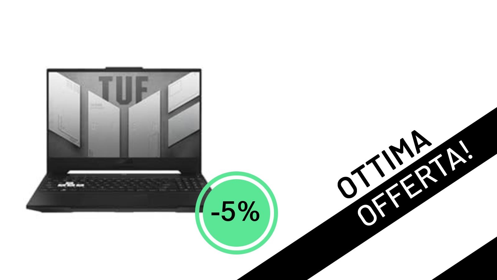 ASUS TUF Dash F15: Il Notebook Gaming con RTX 3050 in Offerta a 996,55€!