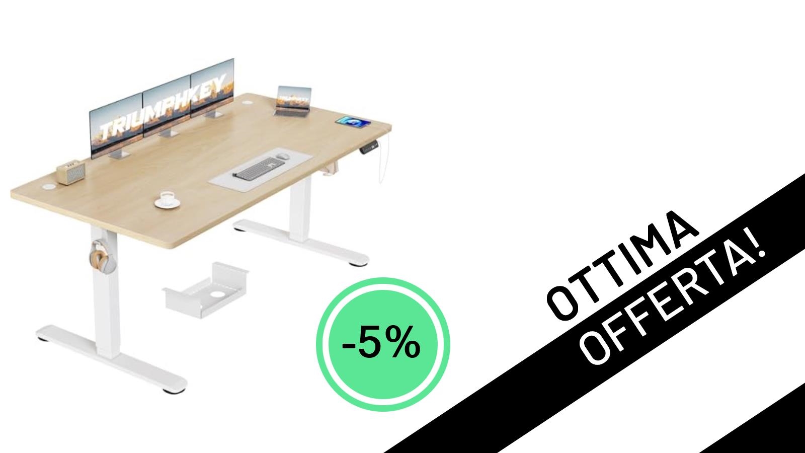 TRIUMPHKEY Scrivania Gaming Elettrica: L'Offerta che Stavi Aspettando per la Tua Postazione Perfetta!