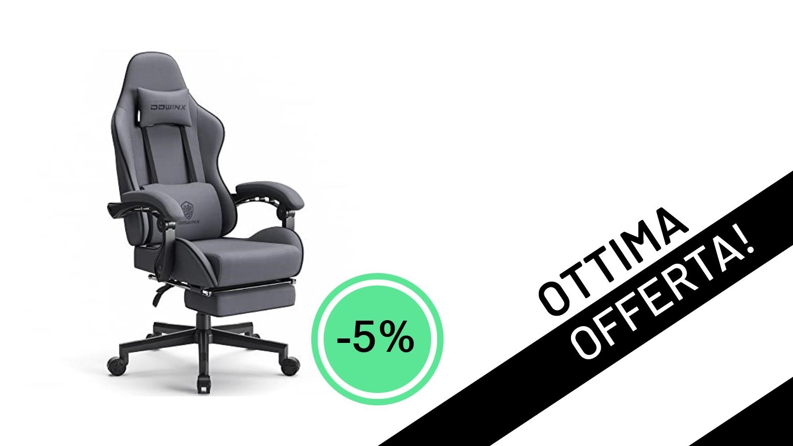 Offerta Lampo: La Sedia Gaming Dowinx Ergonomica con Massaggio al Minimo Storico!
