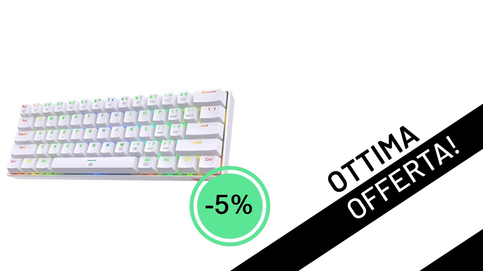 Redragon K630 Dragonborn: la tastiera gaming compatta al minimo storico con uno sconto imperdibile!