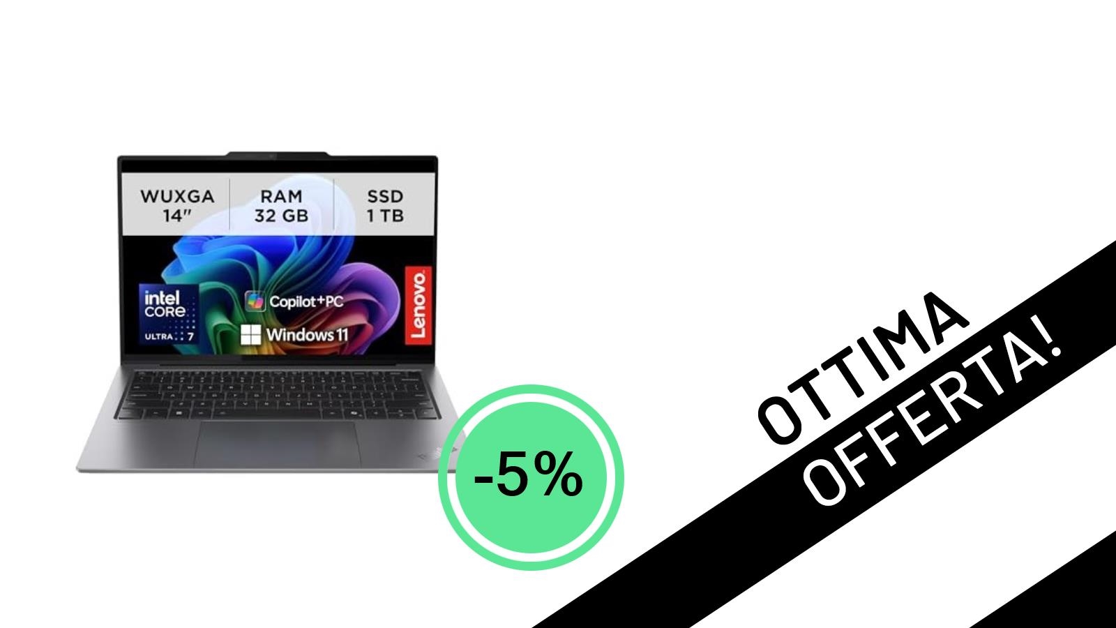 Lenovo ThinkPad X9-14 Gen 1: Il Copilot+ PC Professionale con Intel Core Ultra 7 Scontato del 5%!
