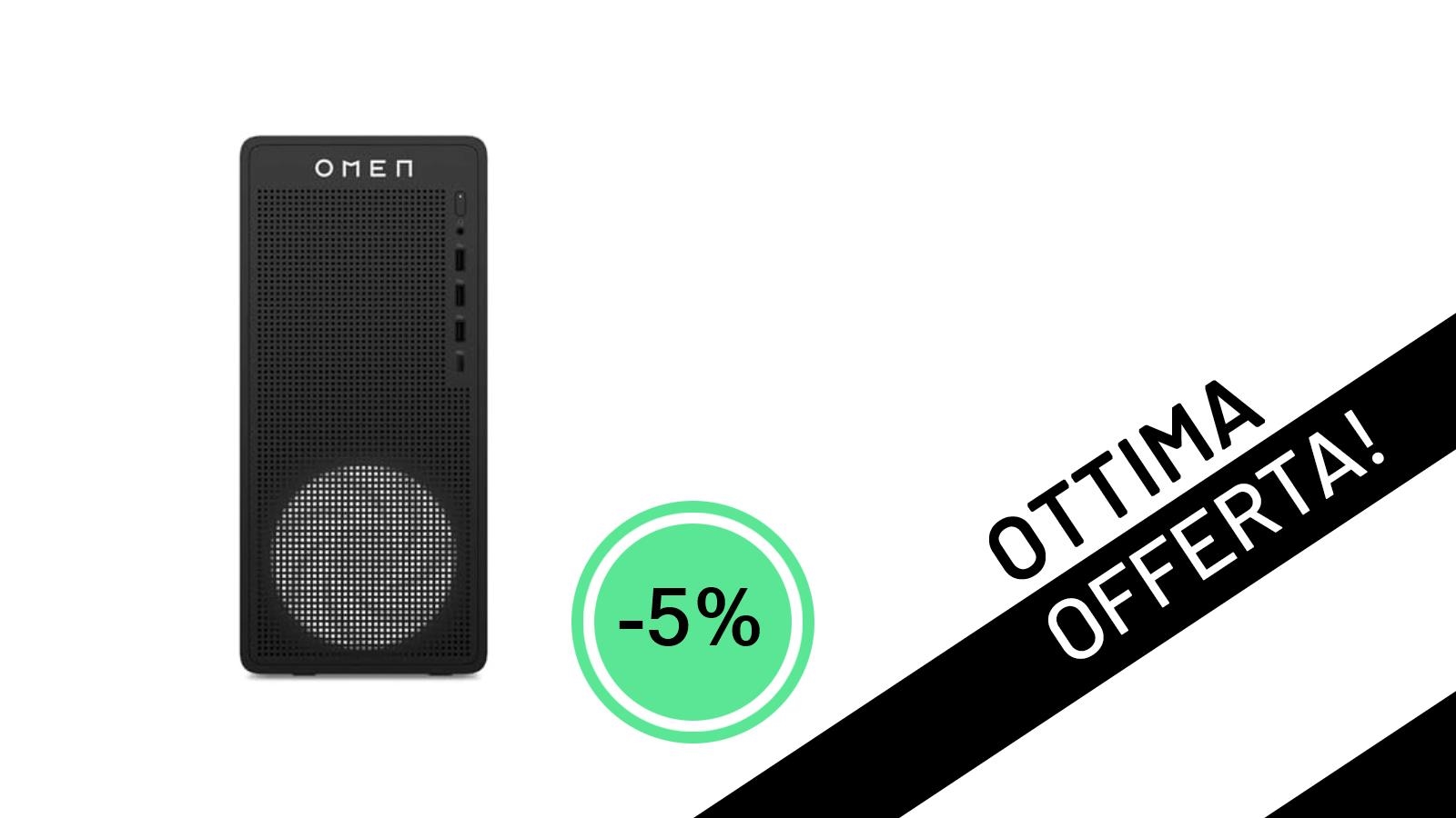 L'HP OMEN 16L TG03-0004sl Desktop Gaming con RTX 4060 è in offerta a un prezzo incredibile!