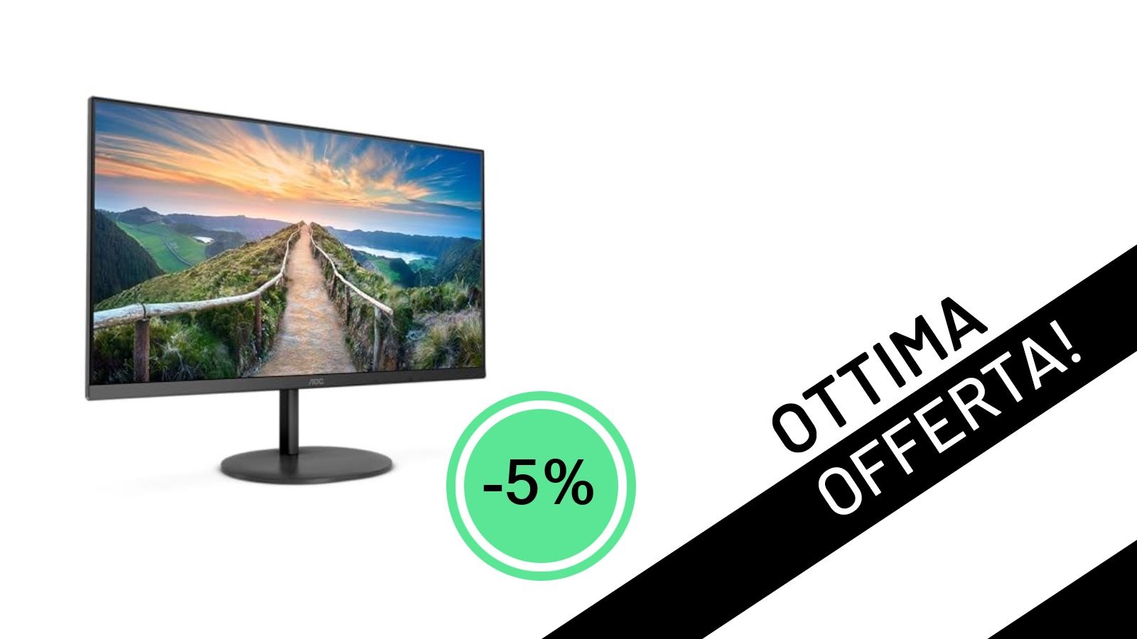 Monitor 4K da 27 pollici a un prezzo incredibile: l'AOC U27V4EA è in super offerta!