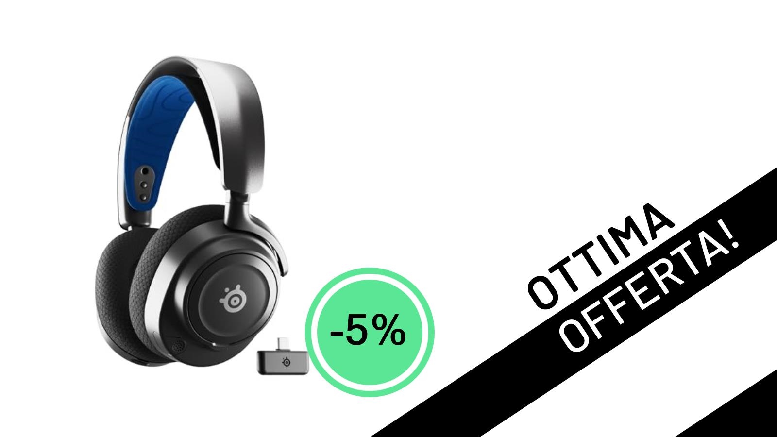 Non perdere le SteelSeries Arctis Nova 7P: la cuffia gaming wireless al suo minimo storico!