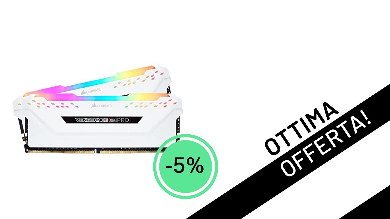 Offerta Imperdibile: Corsair Vengeance RGB Pro 32GB DDR4 3200MHz in sconto del 5%!