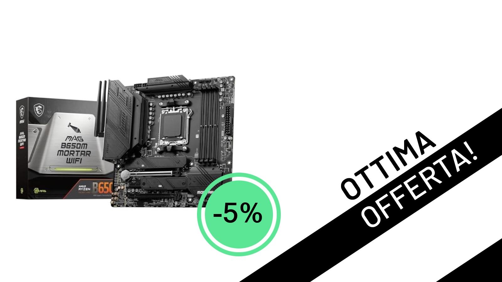 MSI MAG B650M MORTAR WIFI: La Scheda Madre Definitiva per Ryzen 7000 è in Offerta al 5% di Sconto!