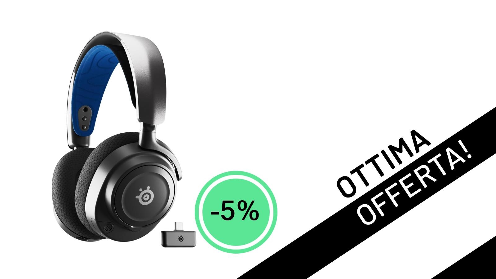 Non perdere le SteelSeries Arctis Nova 7P: la cuffia gaming wireless al suo minimo storico!