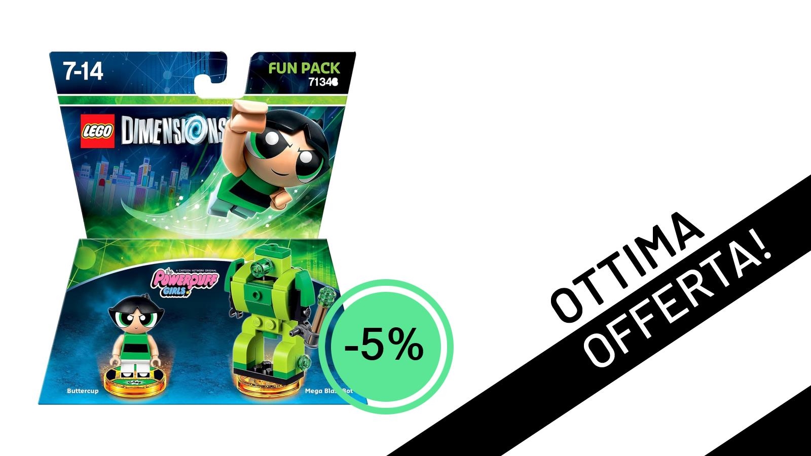 Affare imperdibile: il LEGO Dimensions Fun Pack Powerpuff con uno sconto del 5% a soli 16,00€!