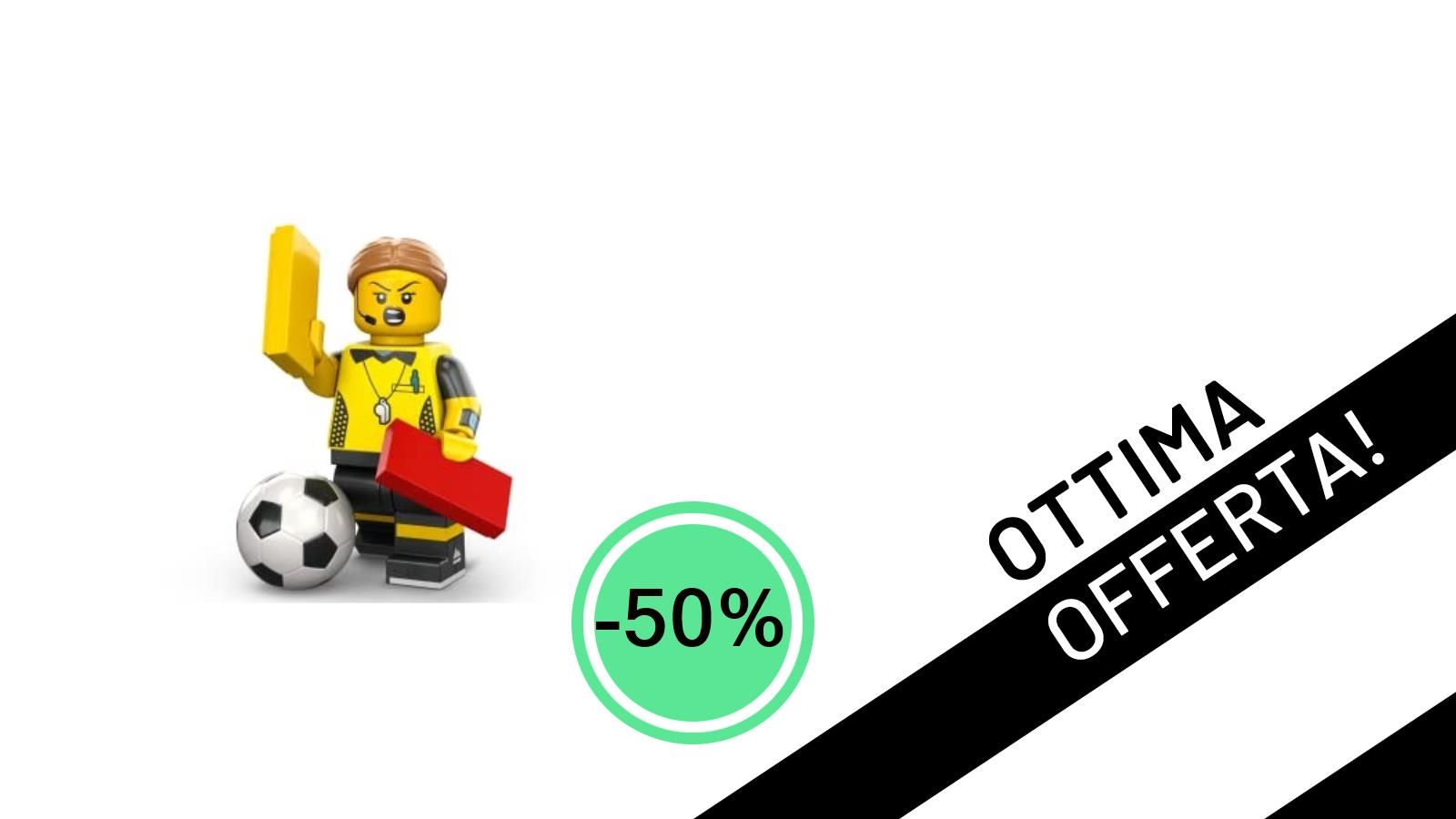 Offerta Lampo LEGO: La Minifigure Arbitro di Calcio Serie 24 a soli 8,76€ con il 50% di Sconto!