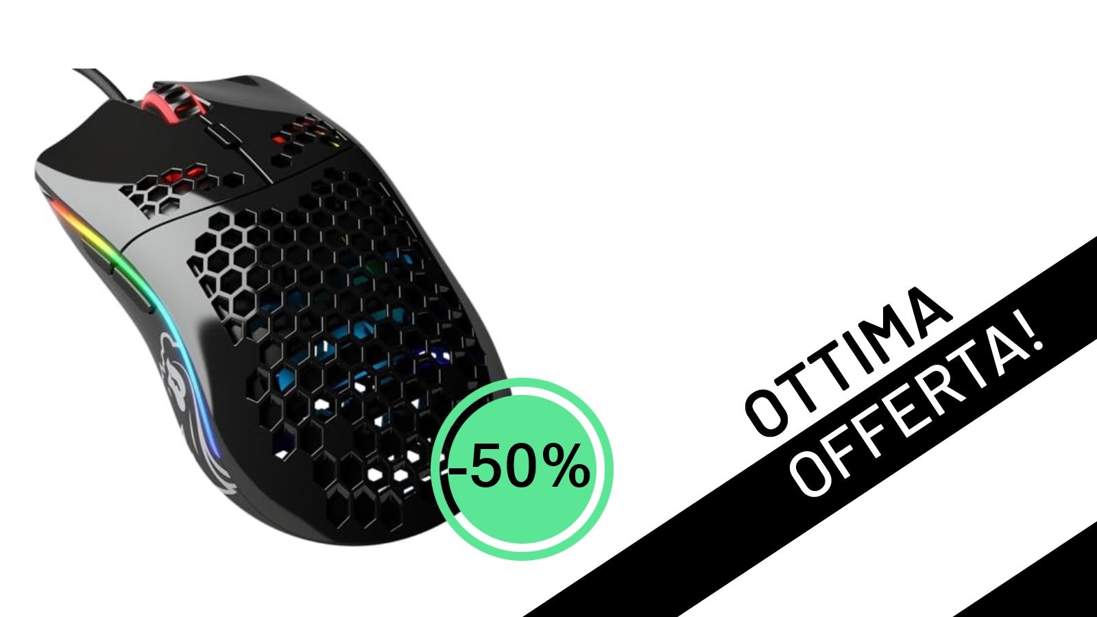 Offerta imperdibile: il Glorious Model O- (Piccolo) a metà prezzo, un mouse gaming ultraleggero a soli 29,99€!