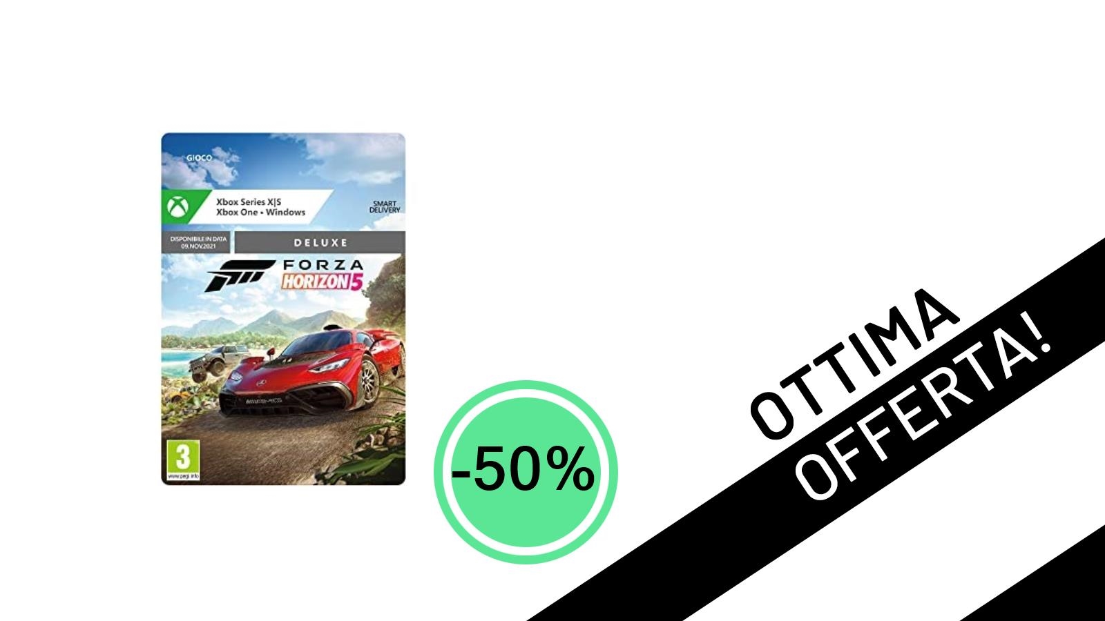 <strong>Forza Horizon 5 Deluxe</strong> al <strong>50% di sconto</strong>: un'offerta imperdibile su Xbox e PC!