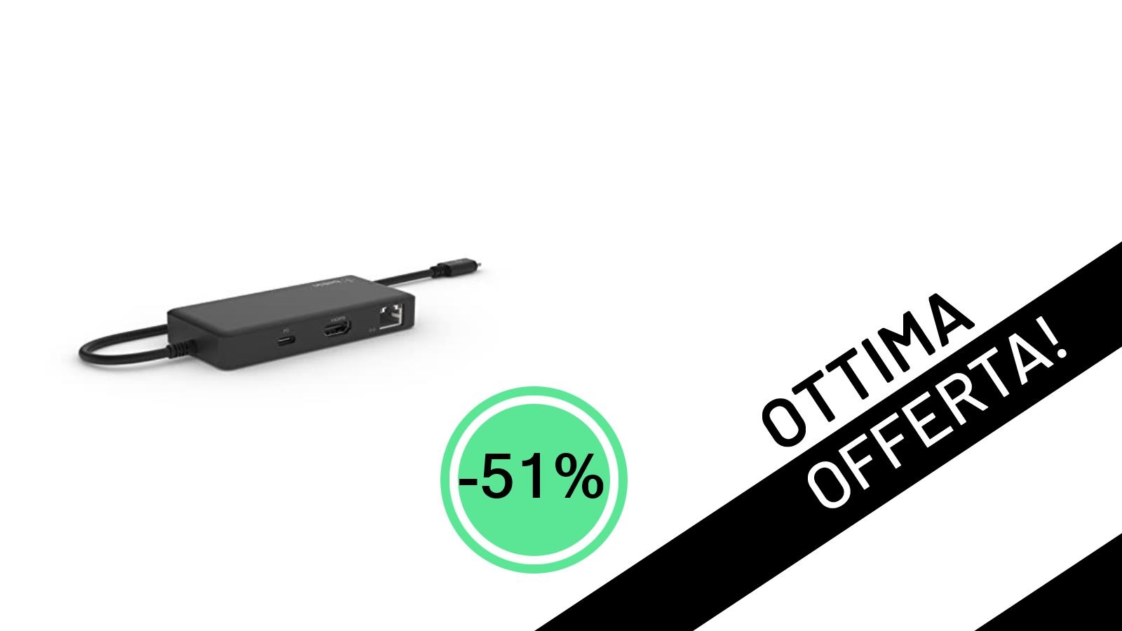 Belkin Adattatore Hub Multiporta 5 in 1 per Chromebook in Super Offerta!