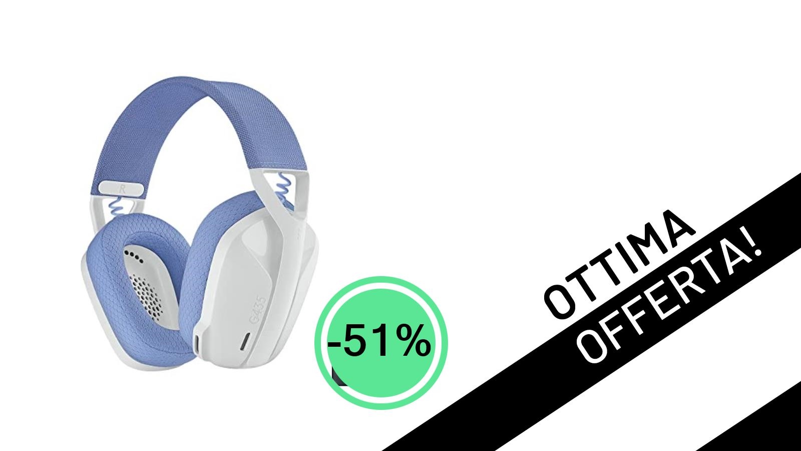 Cuffie Logitech G G435 LIGHTSPEED: Un Affare Imperdibile con il 51% di Sconto!