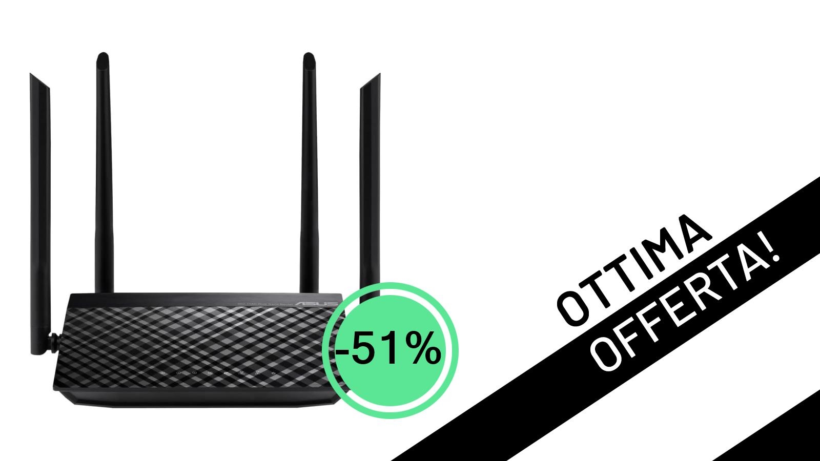 ASUS RT-AC1200 V2: Router Wi-Fi Doppia Banda al Minimo Storico con il 51% di Sconto a Soli 27,71€!