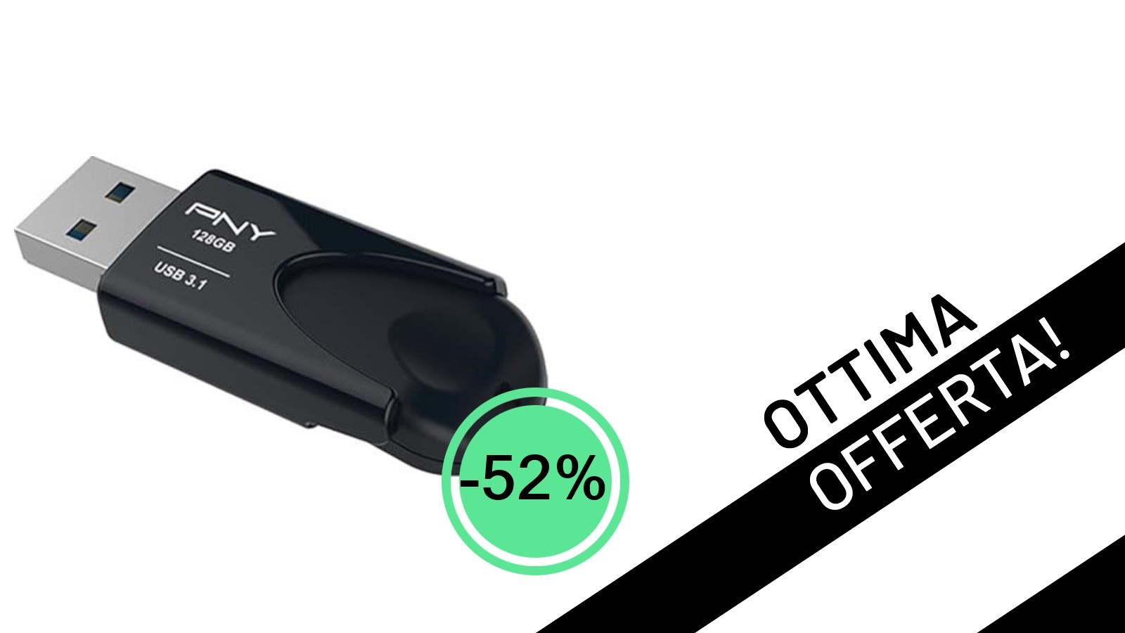 PNY Attaché 4 da 128GB: L'Offerta Lampo che non puoi perdere a soli 9,00€!