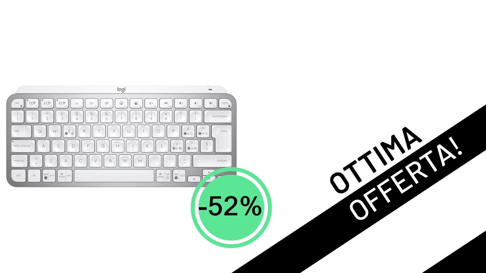 OFFERTA SHOCK: La Logitech MX Keys Mini Crolla a 61,29€ (-52%)!