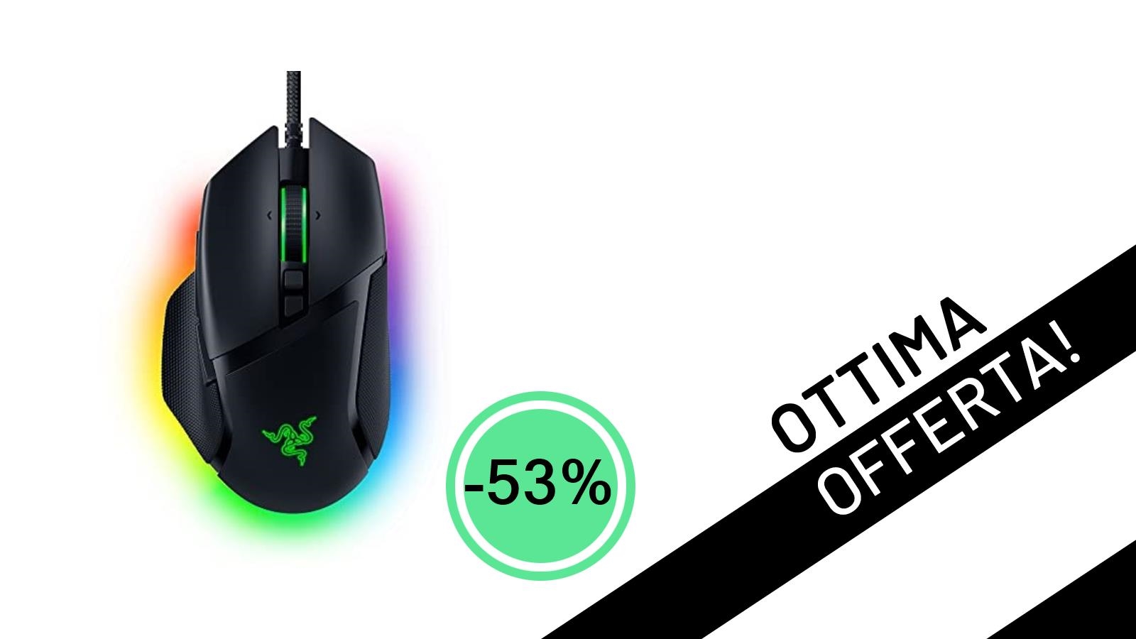 Razer Basilisk V3: Il Mouse Gaming Perfetto al 53% di Sconto, Solo 39,99€!