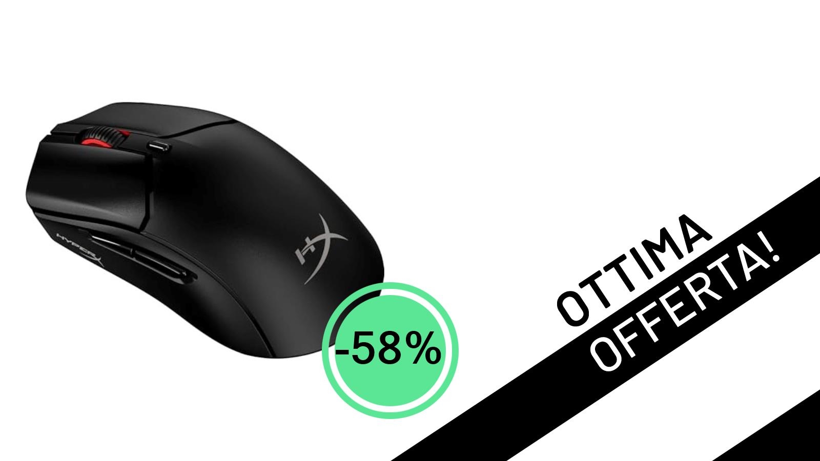 HyperX Pulsefire Haste: Il mouse gaming wireless dei tuoi sogni con uno sconto incredibile del 58%!