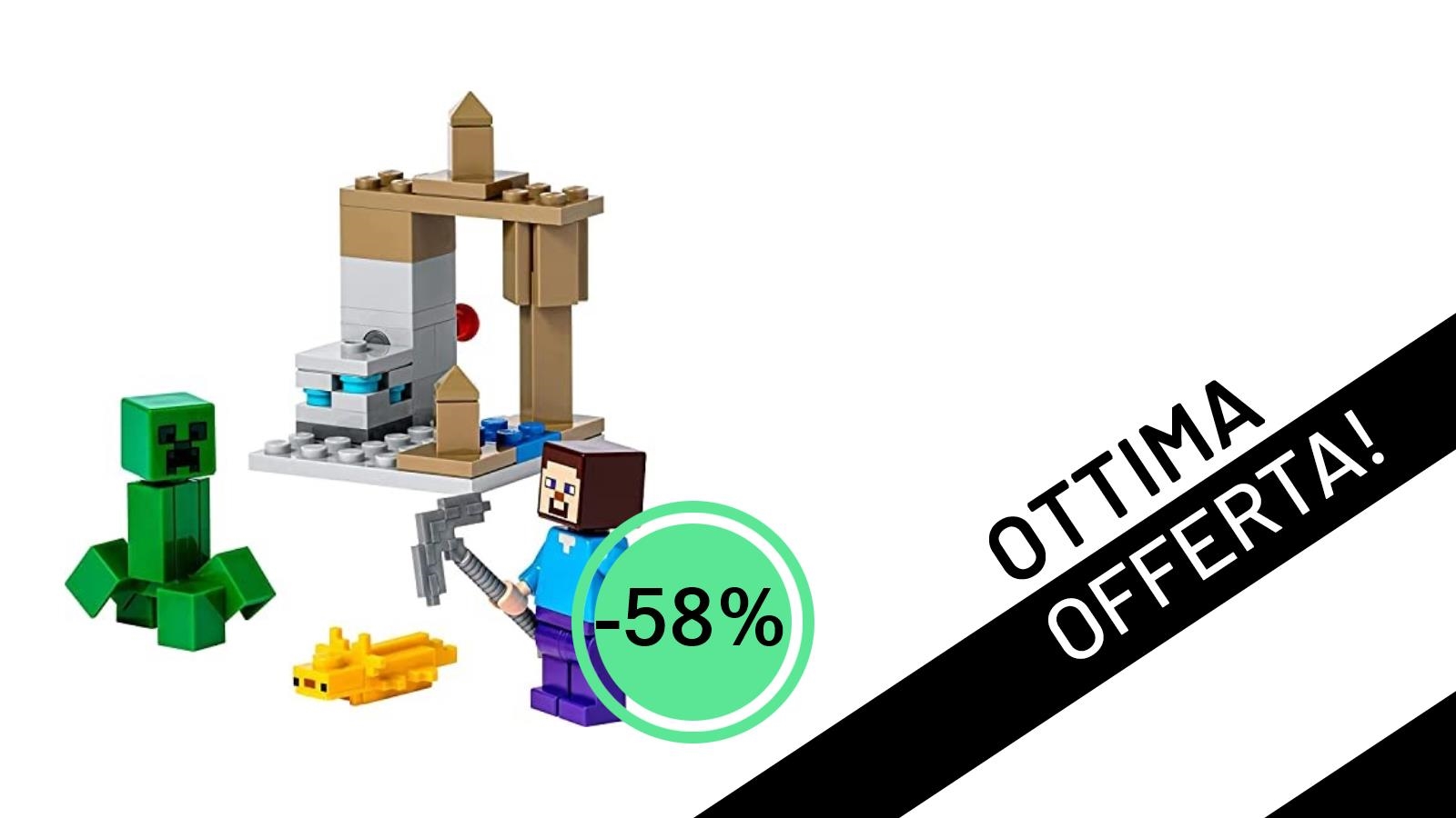 Offerta Shock LEGO Minecraft: Il Sacchetto di Plastica 6432544 Scontato del -58% a soli 8,97€!