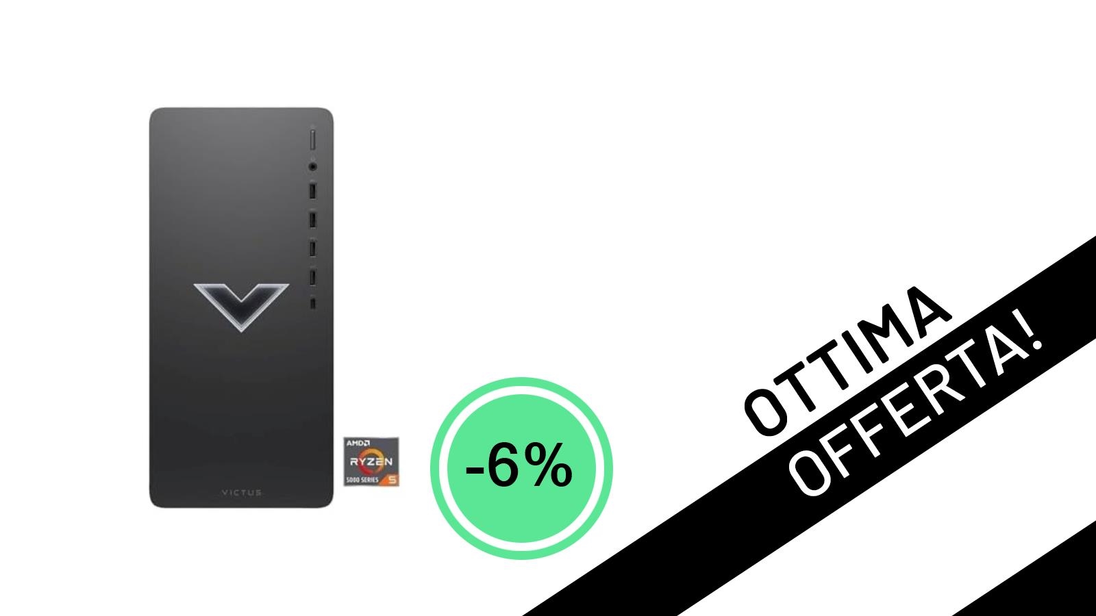 HP Victus 15L Desktop: Il PC Gaming con RTX 4060 che sognavi è in offerta a soli 799,99€!