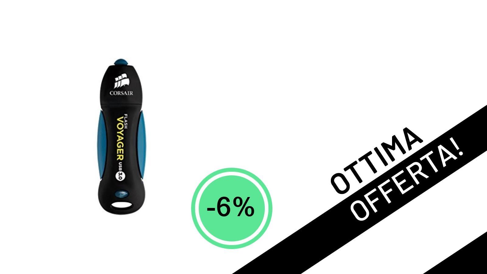 Offerta Flash! Chiavetta USB Corsair Voyager 256GB a soli 45,75€!