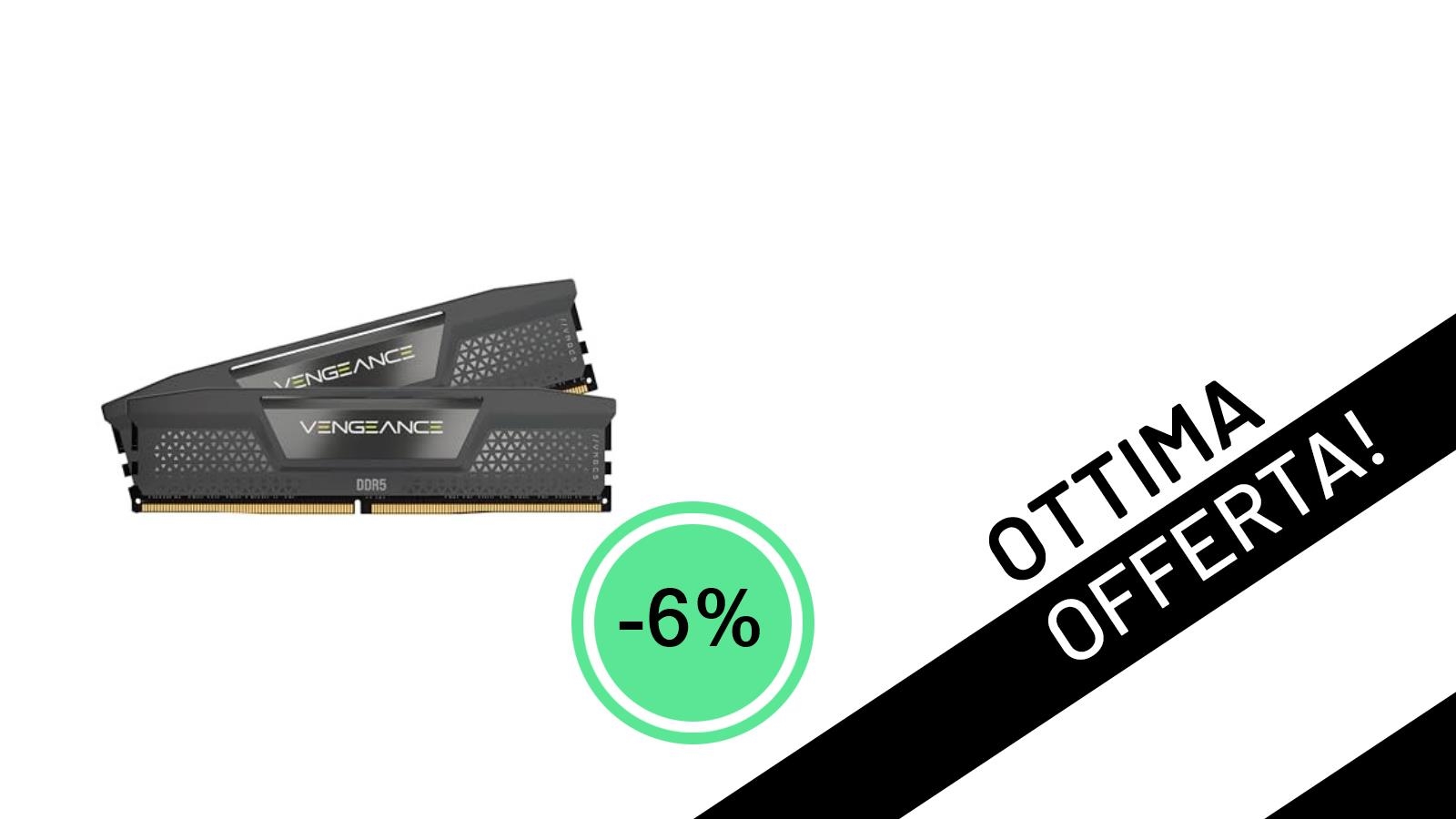 Offerta Lampo: Le RAM Corsair Vengeance DDR5 5200MHz al minimo storico per il tuo PC!