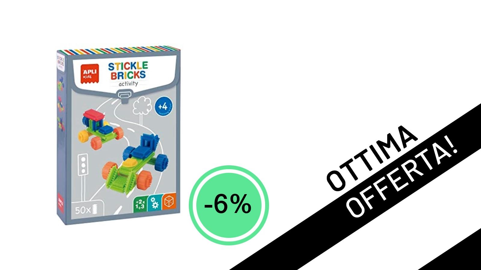 APLI Kids Stickle Bricks: Il Set da 50 Pezzi per Costruire è in Offerta a soli 25,56€!