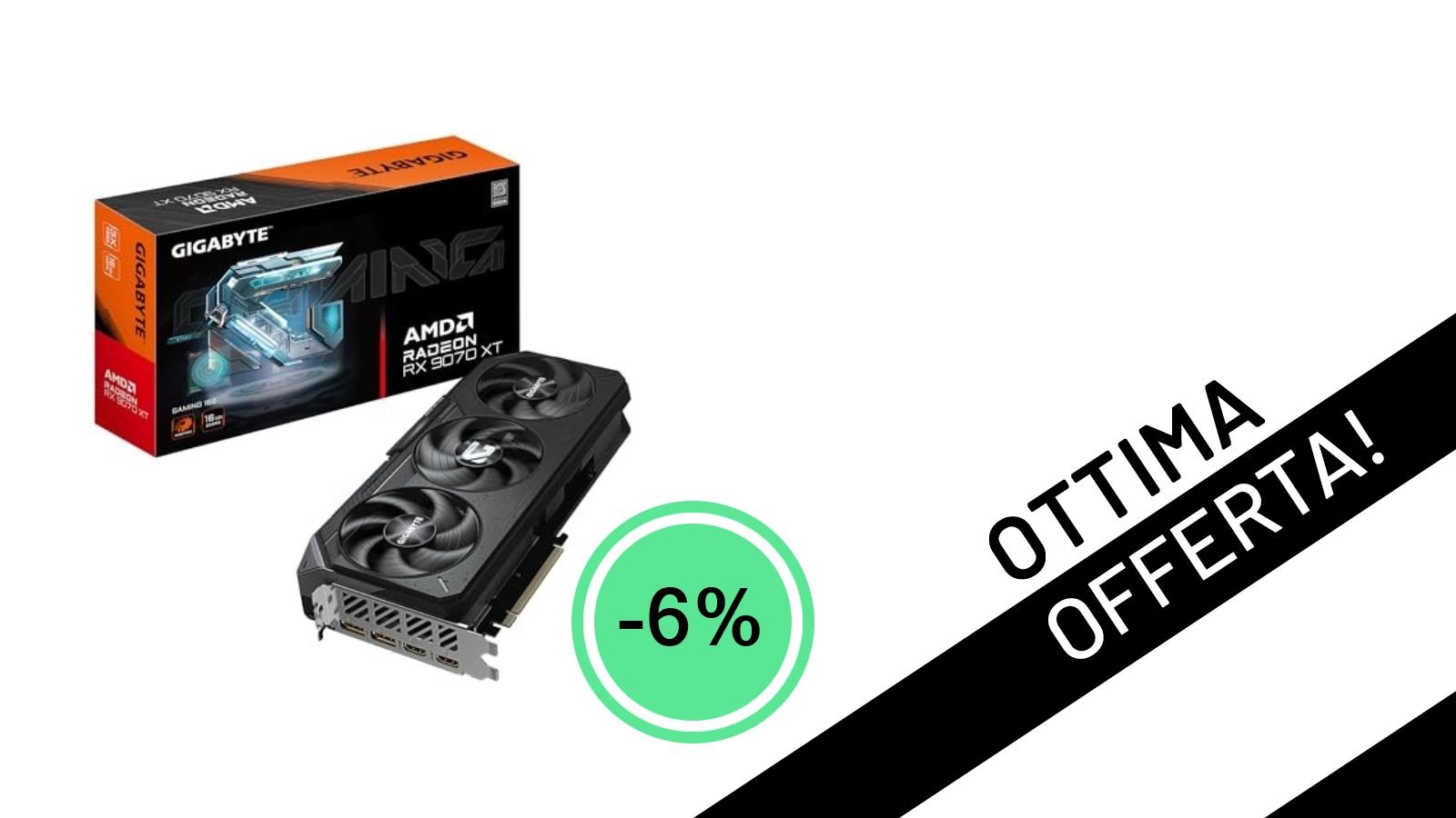 Offerta Esclusiva: Gigabyte Radeon RX 9070 XT GAMING 16G Scontata del 6%!