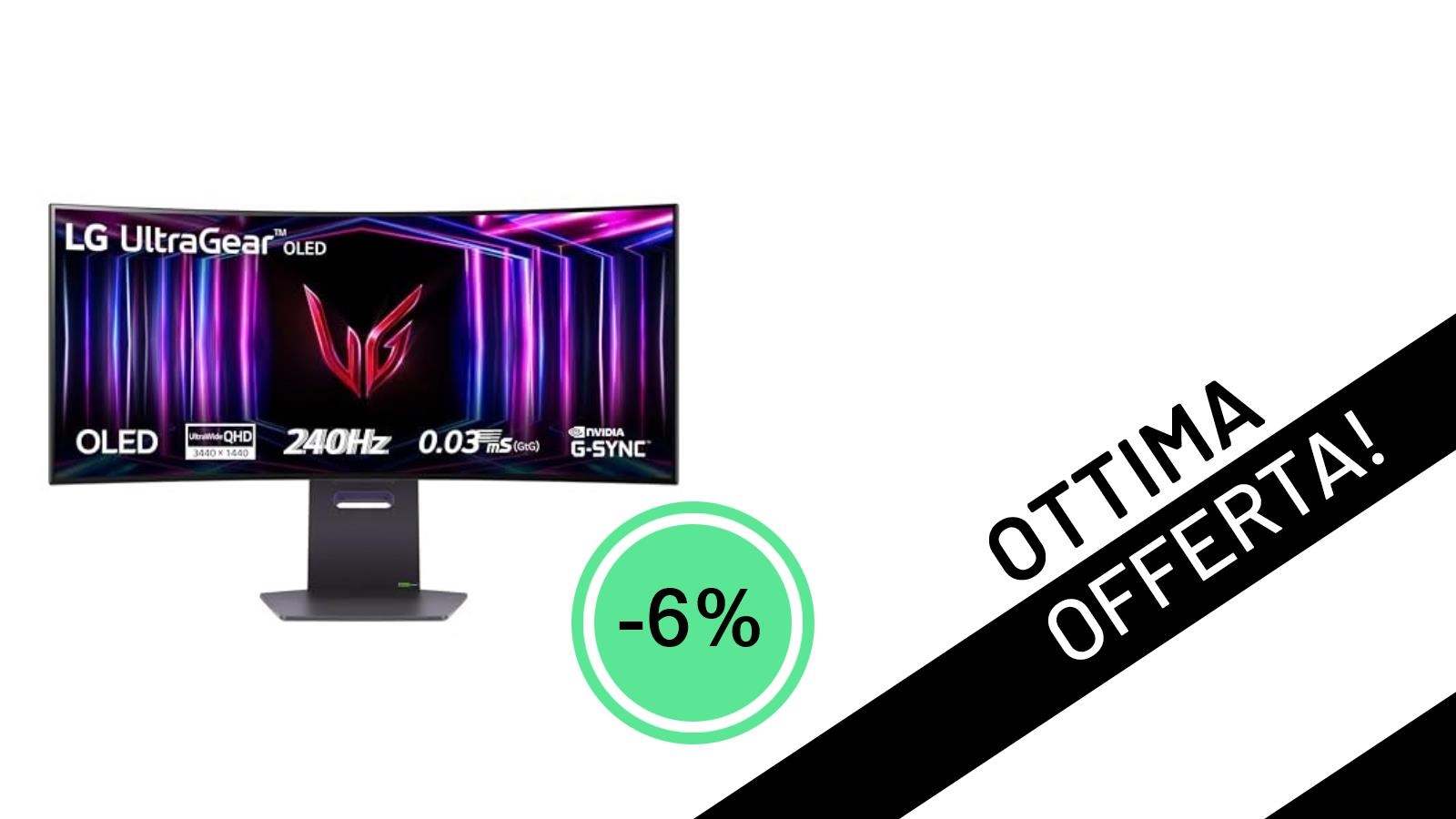 LG UltraGear OLED 34GS95QE: Il Monitor Gaming Definitivo Curvo 800R Ora in Offerta a 799,99€!