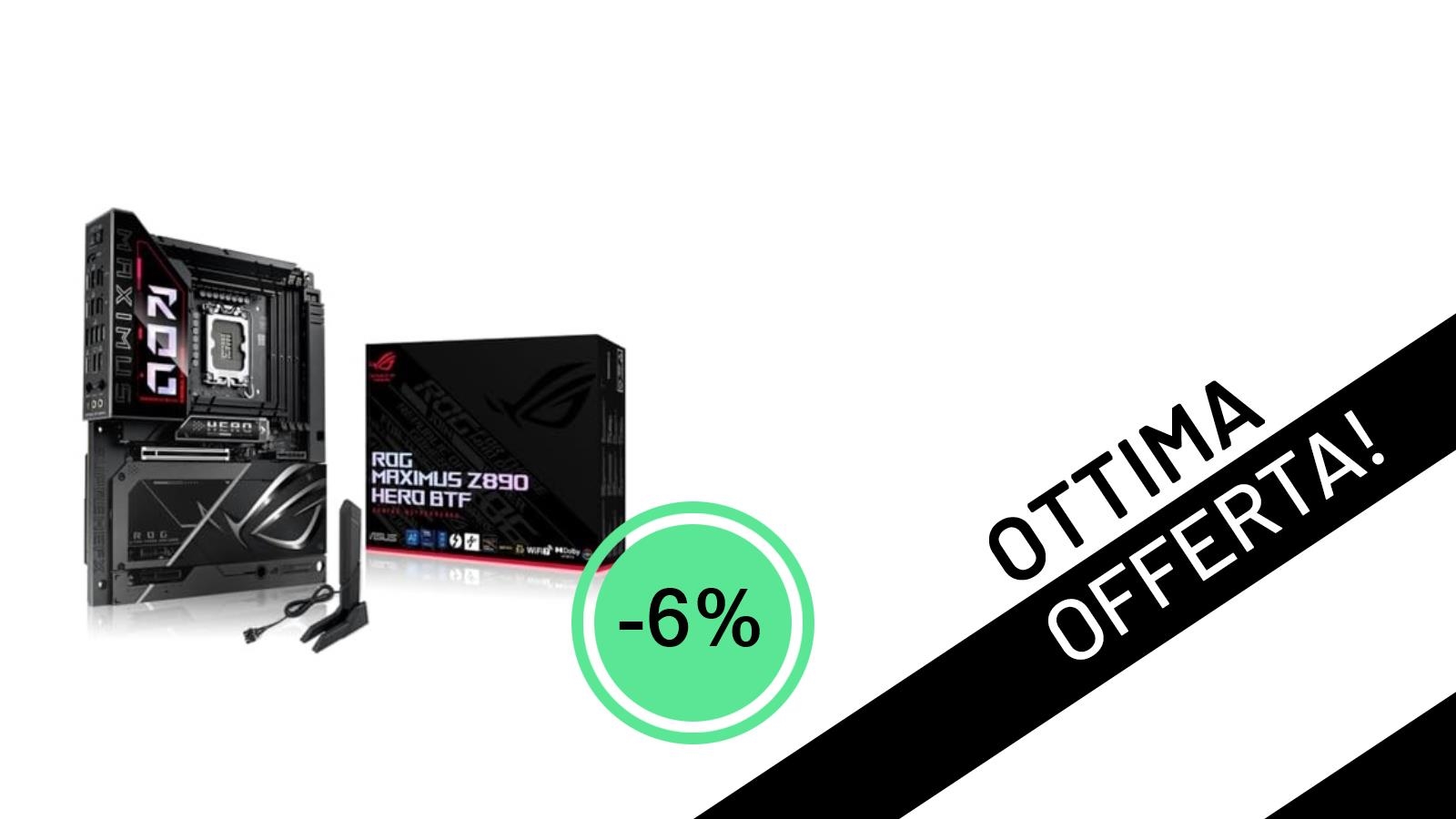 Scatena la Potenza: La ASUS ROG Maximus Z890 Hero BTF in Offerta con il -6%!