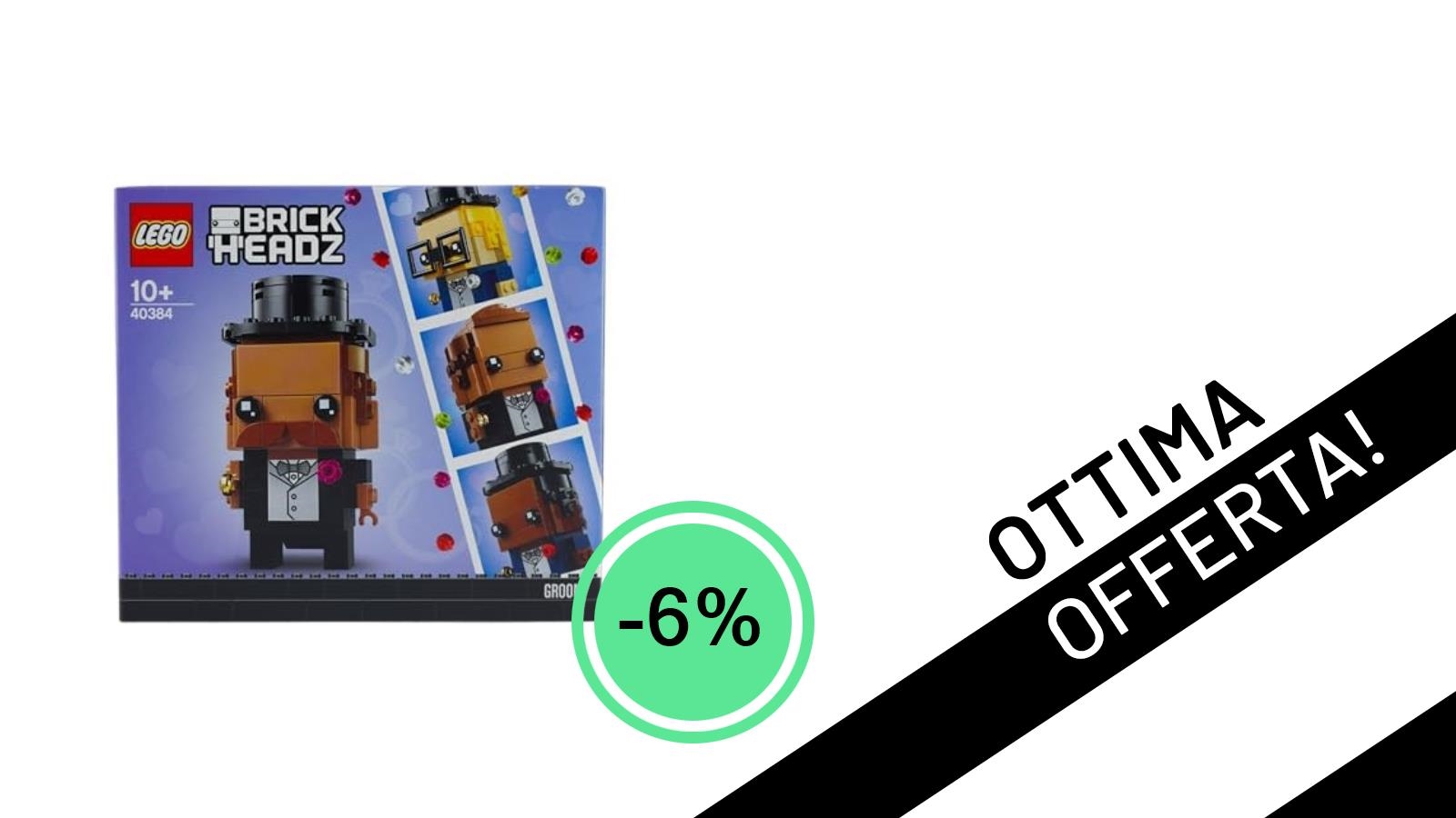 LEGO BrickHeadz Sposo 40384: L'Offerta Imperdibile per un Matrimonio Unico e Personalizzabile!