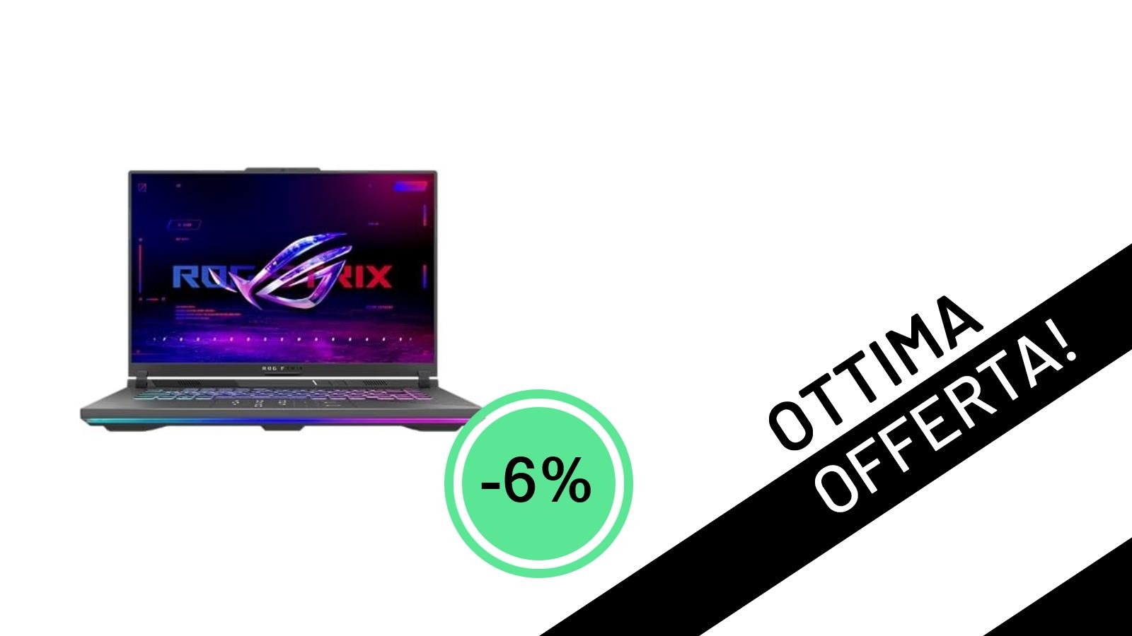 Affare Imperdibile! L'ASUS ROG Strix G16 con NVIDIA RTX 5060 Scontato a 1.599€