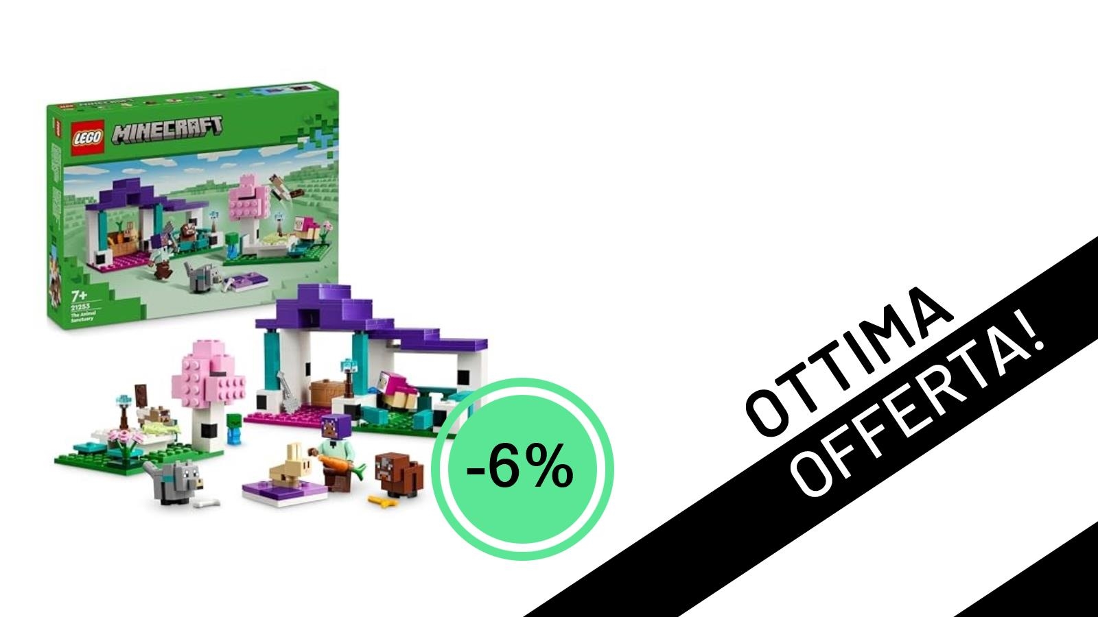 Un'offerta imperdibile su LEGO Minecraft: Il Santuario degli Animali a soli 18,76€!