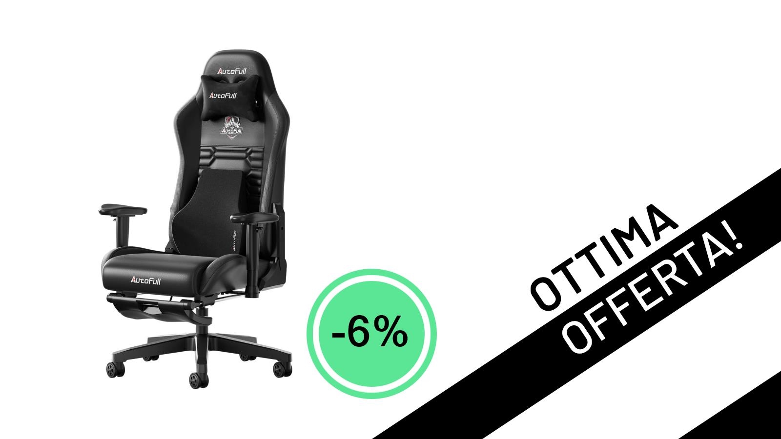 Offerta imperdibile: la sedia gaming AutoFull C3 scende a un prezzo eccezionale!