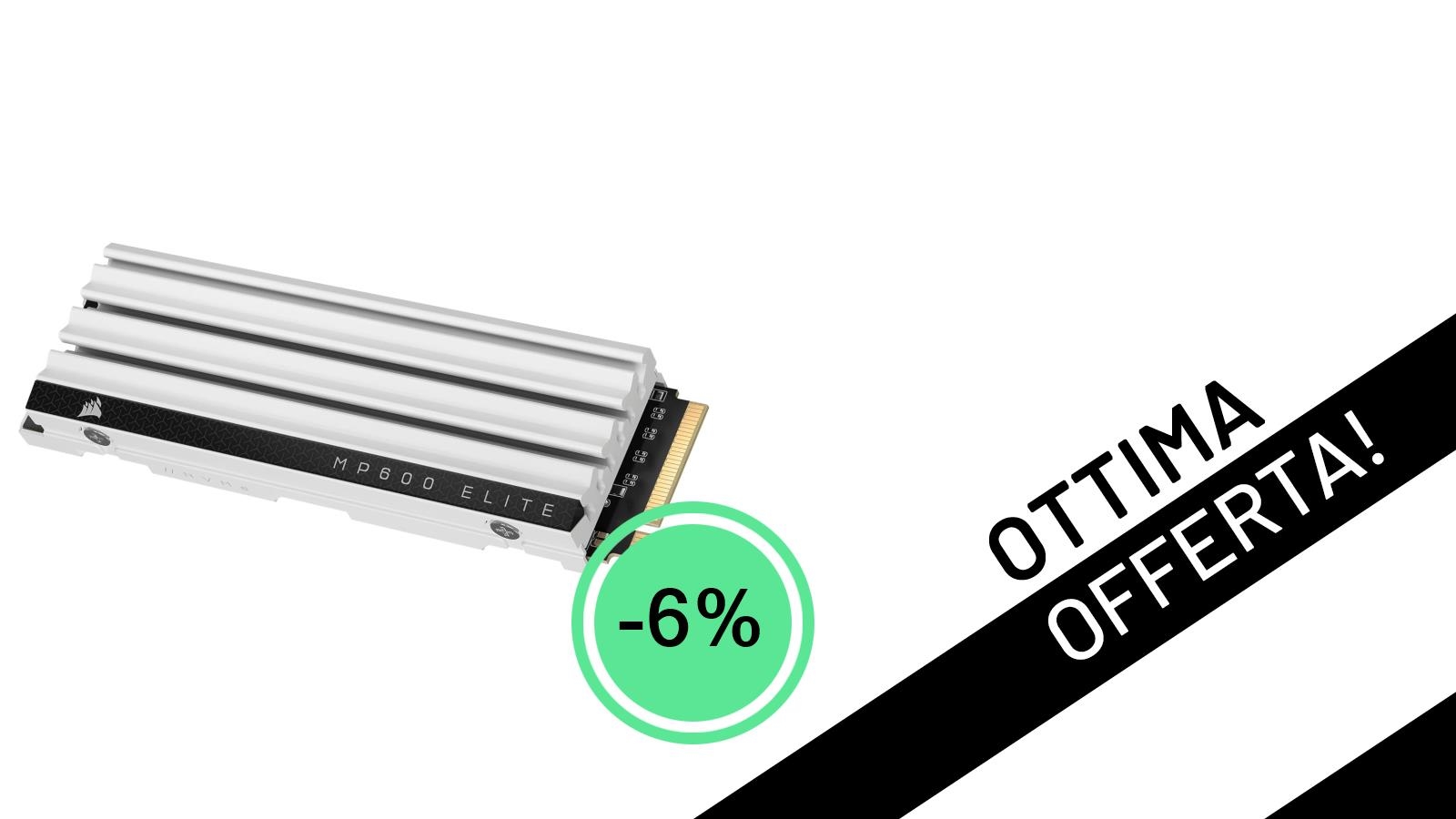 Corsair MP600 ELITE 2TB: L'SSD NVMe da 7.000MB/sec Perfetto per PS5 in Offerta Imperdibile!