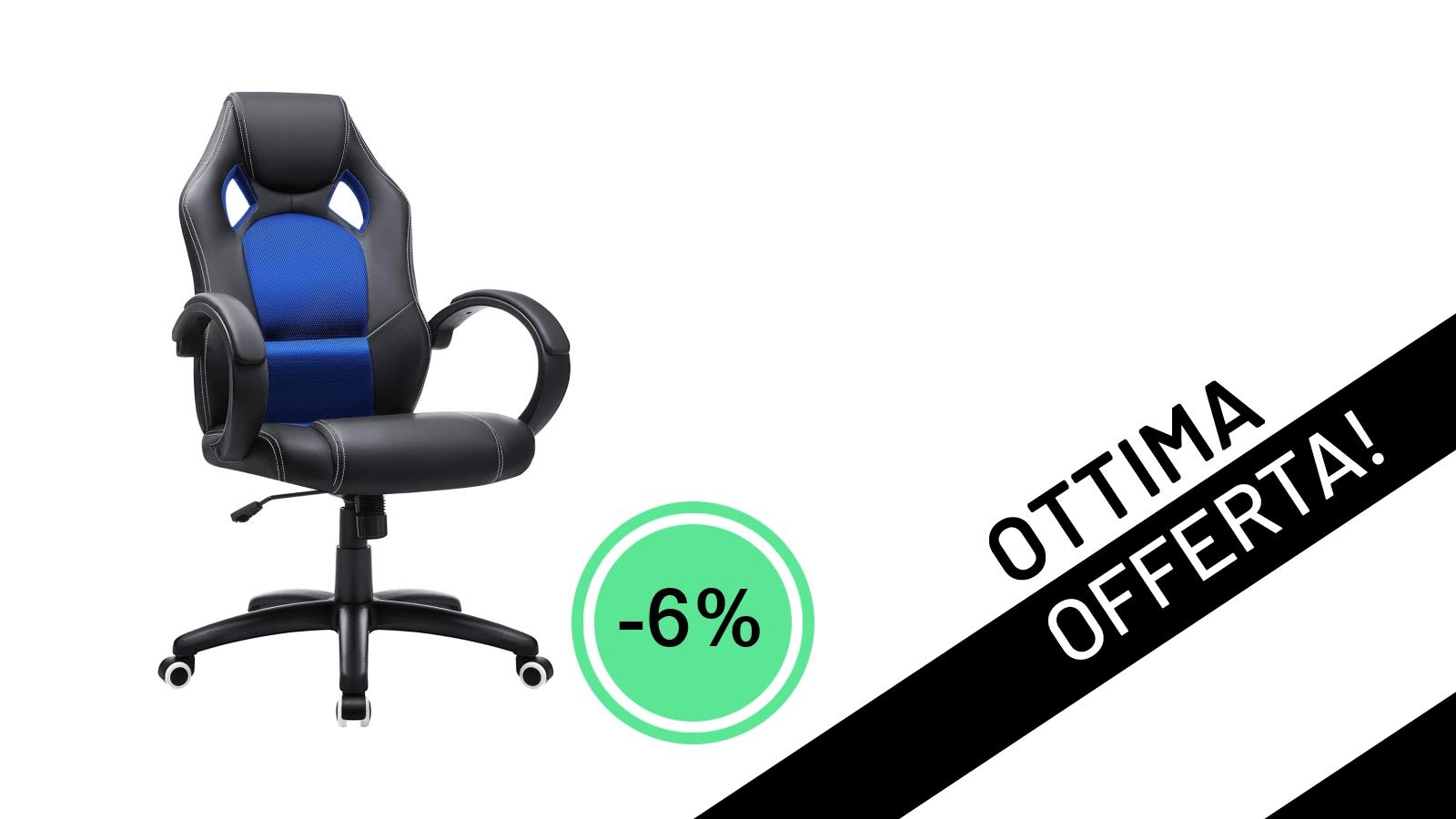 SONGMICS OBG56L: La Sedia Gaming Ergonomica in Offerta Imperdibile a Soli 74,99€!