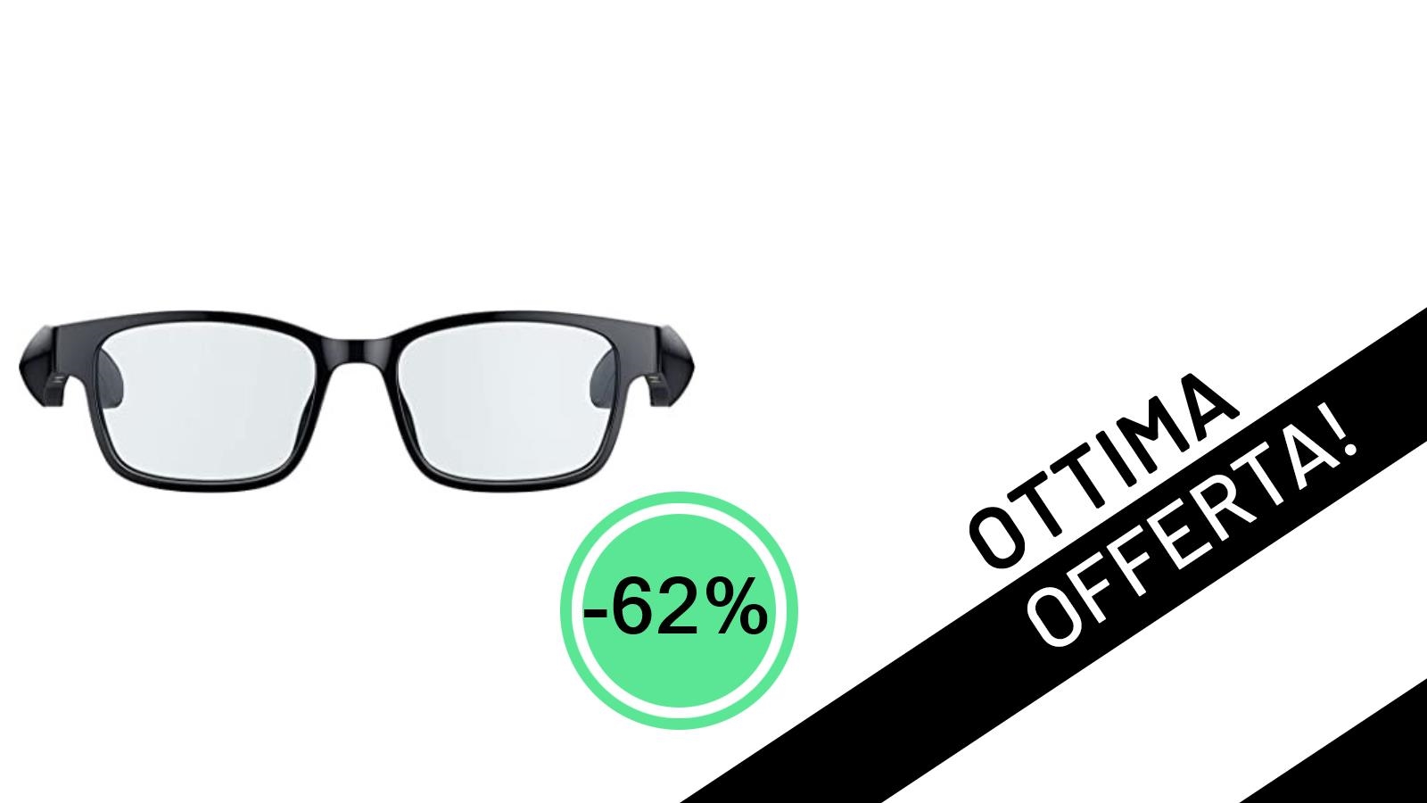 Razer Anzu: Gli Smart Glasses Audio con Filtro Luce Blu Scontati del 62% a soli 80,12€!