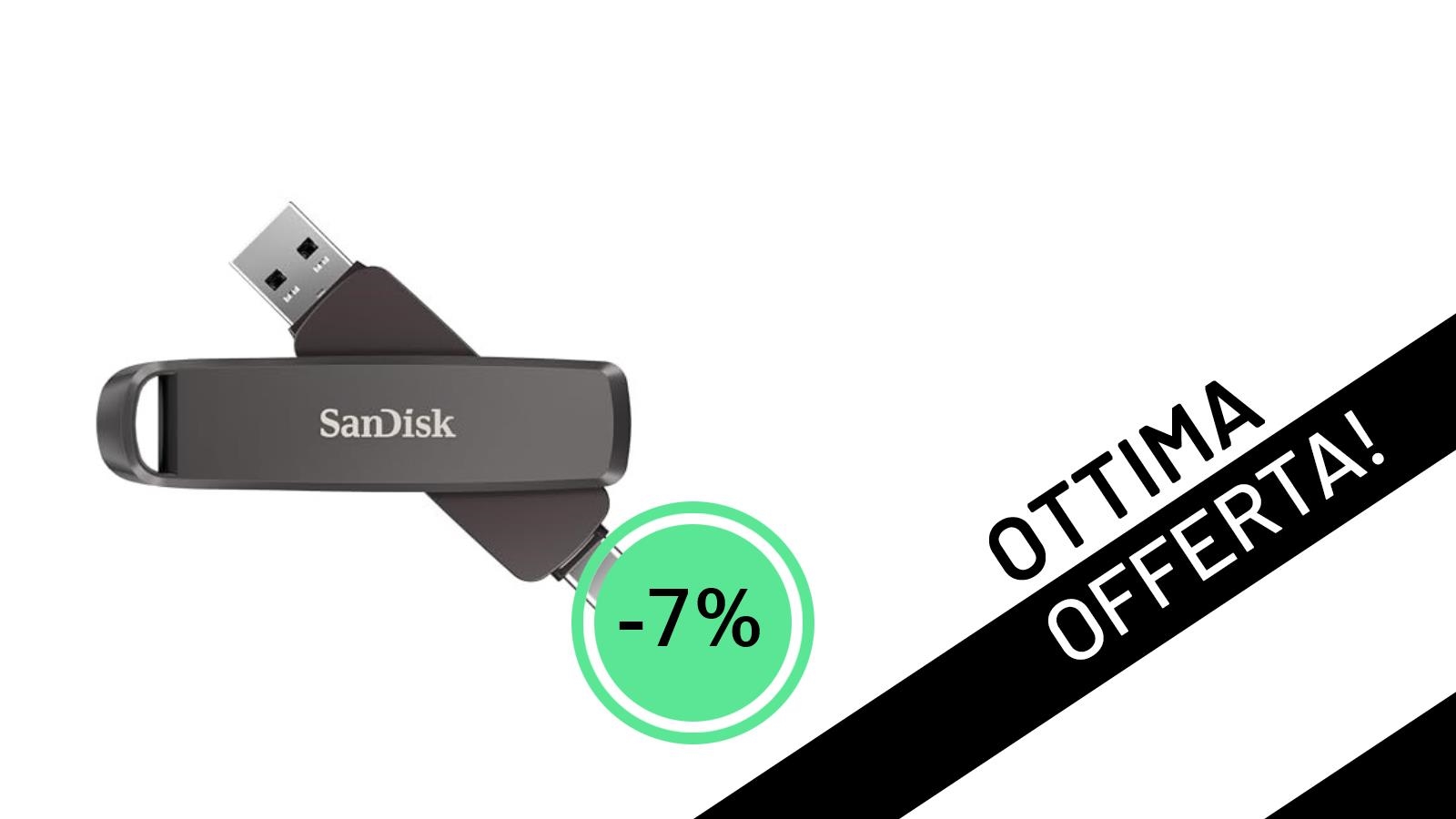 Offerta imperdibile: La SanDisk USB da 1TB con doppio connettore a soli 160€!