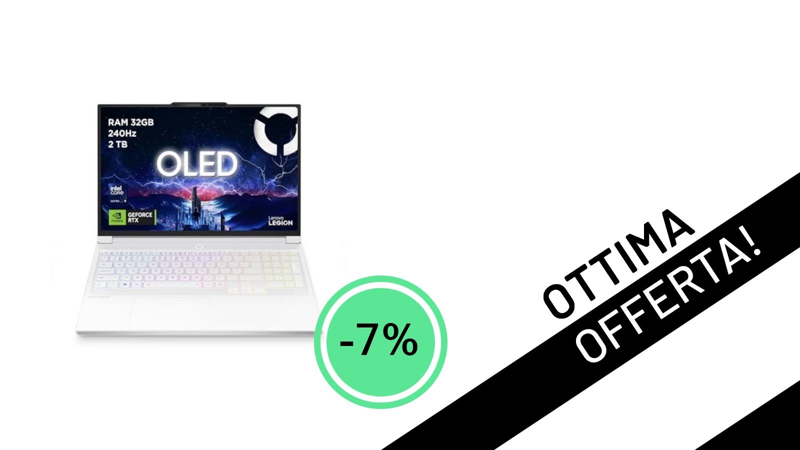 Lenovo Legion 7: Il Gaming Laptop Definitivo con OLED e RTX 5070 ora Scontato del 7%!